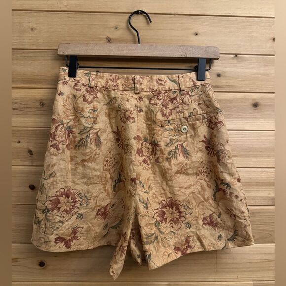 Vintage Lauren Ralph Lauren Size Small High Rise Linen Floral Print Short - Picture 8 of 9